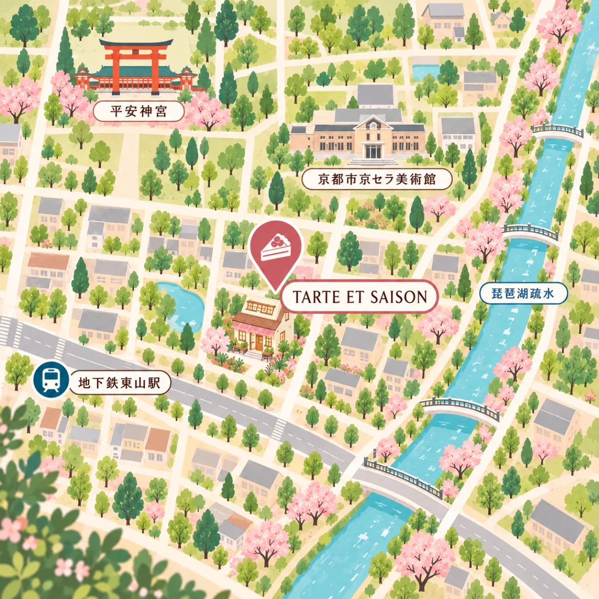 岡崎・疏水周辺の地図